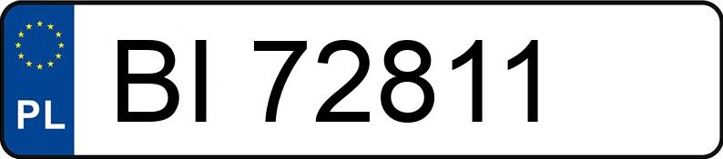 Numer rejestracyjny BI 72811 posiada TOYOTA COROLLA - BI72811