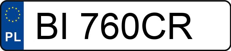 Numer rejestracyjny BI 760CR posiada AUDI A6 - BI760CR Numer rejestracyjny BI 760CR posiada AUDI A6 - BI760CR
