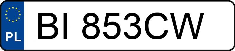 Numer rejestracyjny BI 853CW posiada VOLKSWAGEN PASSAT - BI853CW