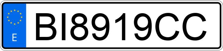 Numer rejestracyjny BI8919CC posiada AUDI 80