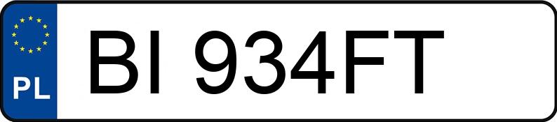 Numer rejestracyjny BI 934FT posiada HONDA CIVIC - BI934FT