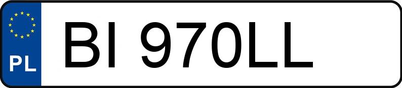 Numer rejestracyjny BI 970LL posiada BMW 545i Kat. MR`03 E3 E60 545i Kat. MR`03 E3 E60 - BI970LL