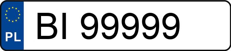 Numer rejestracyjny BI 99999 posiada BMW 530 Diesel MR`03 E3 E60 530 Diesel MR`03 E3 E60 - BI99999