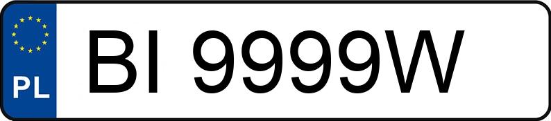 Numer rejestracyjny BI9999W posiada MERCEDES-BENZ S 500 MR`13 E5 222 S 500 MR`13 E5 222