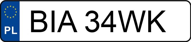 Numer rejestracyjny BIA 34WK posiada FIAT CINQUECENTO - BIA34WK