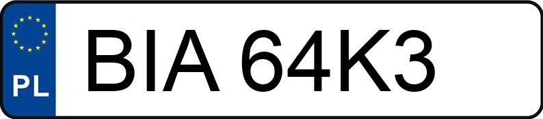 Numer rejestracyjny BIA 64K3 posiada AUDI A6 2.0 TDI - BIA64K3