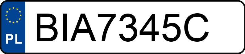 Numer rejestracyjny BIA 7345C posiada TOYOTA PRIUS PLUS - BIA7345C