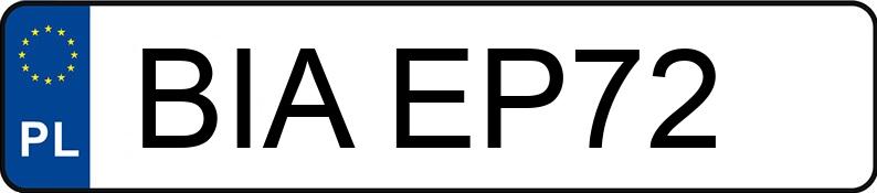 Numer rejestracyjny BIA EP72 posiada TOYOTA Corolla Sedan MR`02 E3 Base - BIAEP72