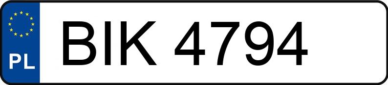 Numer rejestracyjny BIK 4794 posiada FIAT 126 ELX KAT - BIK4794