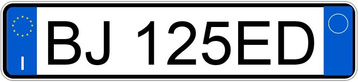 Numer rejestracyjny BJ125ED posiada FIAT Panda 1a serie