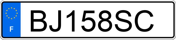 Numer rejestracyjny BJ158SC posiada PEUGEOT 207