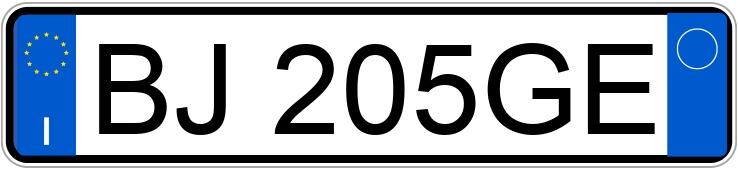 Numer rejestracyjny BJ205GE posiada AUDI A6 2a serie