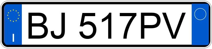 Numer rejestracyjny BJ517PV posiada FIAT Coupe
