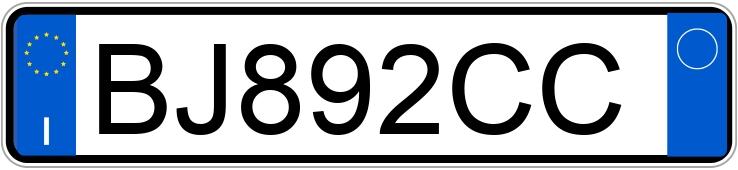 Numer rejestracyjny BJ892CC posiada FIAT Punto 2a serie Numer rejestracyjny BJ892CC posiada FIAT Punto 2a serie