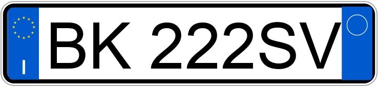 Numer rejestracyjny BK222SV posiada VOLKSWAGEN Golf 4a serie