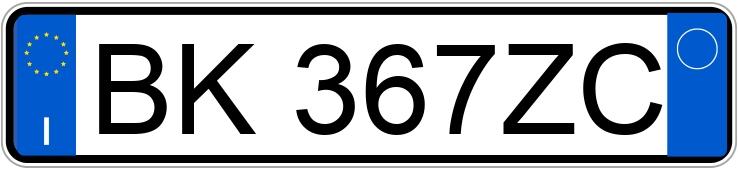 Numer rejestracyjny BK367ZC posiada PEUGEOT 206