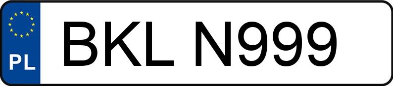 Numer rejestracyjny BKL N999 posiada VOLKSWAGEN T4 - BKLN999
