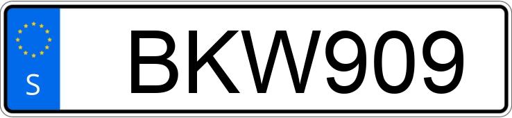 Numer rejestracyjny BKW909 posiada Bahsan 