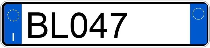 Numer rejestracyjny BL047 posiada Toyota 