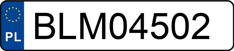 Numer rejestracyjny BLM 04502 posiada OPEL VECTRA - BLM04502