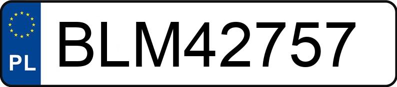 Numer rejestracyjny BLM 42757 posiada TOYOTA Avensis Sedan 2.0 Diesel MR`09 E5 Luna - BLM42757