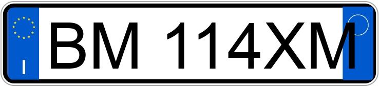 Numer rejestracyjny BM114XM posiada SMART city coupe-cabrio