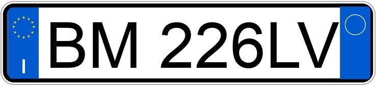 Numer rejestracyjny BM226LV posiada PEUGEOT 206