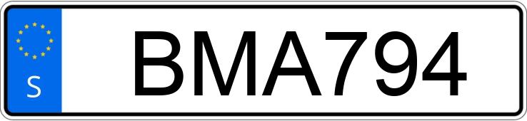 Numer rejestracyjny BMA794 posiada Te Caravan King