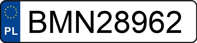 Numer rejestracyjny BMN 28962 posiada AUDI Q5 - BMN28962