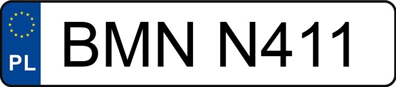 Numer rejestracyjny BMN N411 posiada VOLKSWAGEN Bora 1.4 MR`98 E3 Basis - BMNN411