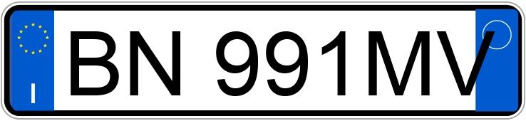 Numer rejestracyjny BN991MV posiada FIAT Punto 2a serie