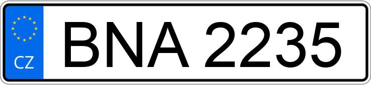 Numer rejestracyjny BNA2235 posiada škoda 120