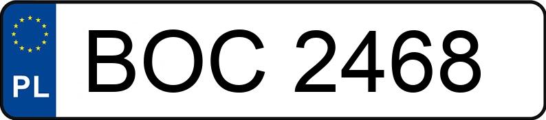 Numer rejestracyjny BOC 2468 posiada VOLKSWAGEN Passat 1.8i Kat. MR`88 CL - BOC2468