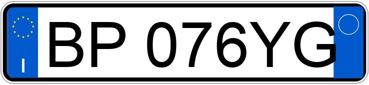 Numer rejestracyjny BP076YG posiada FIAT Punto 2a serie