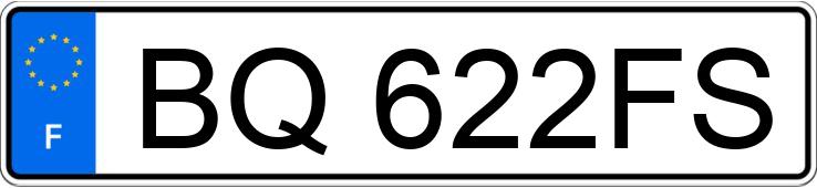 Le numéro d’enregistrement BQ622FS a VOLKSWAGEN GOLF VI