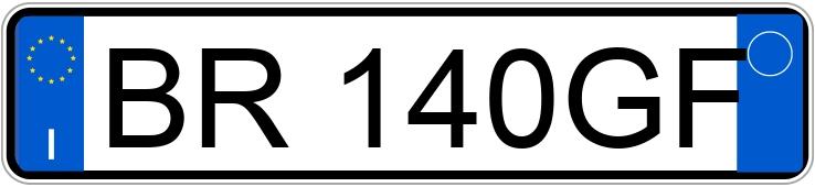 Numer rejestracyjny BR140GF posiada FIAT Panda 1a serie