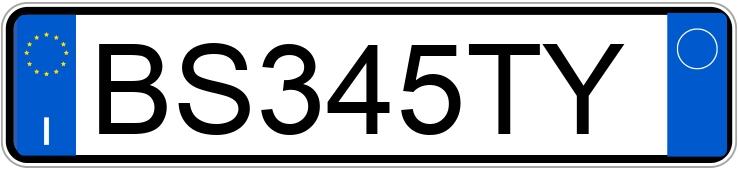 Numer rejestracyjny BS345TY posiada PEUGEOT 206