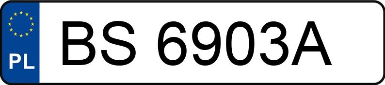 Numer rejestracyjny BS 6903A posiada BMW X3 MR`10 E5 F25 xDrive20i - BS6903A