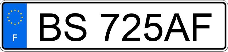 El número de registro BS725AF tiene FIAT PANDA