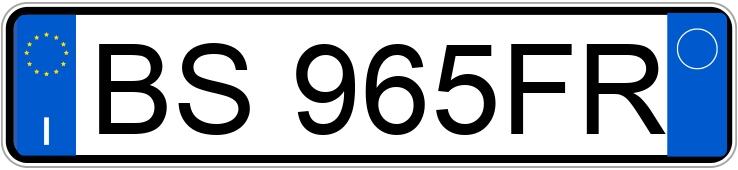 Numer rejestracyjny BS965FR posiada HONDA Logo