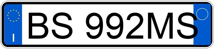 Numer rejestracyjny BS992MS posiada FIAT Punto 2a serie