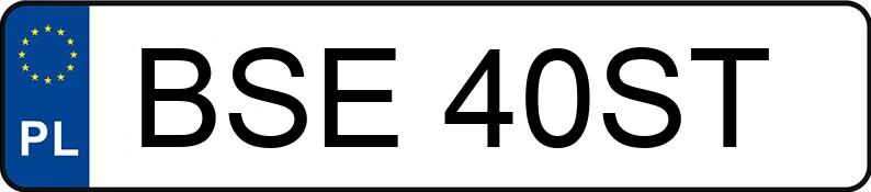 Numer rejestracyjny BSE40ST posiada AUDI A4 2.0 TFSI Kat. MR`07 E4 B8 A4 2.0 TFSI Kat. MR`07 E4 B8