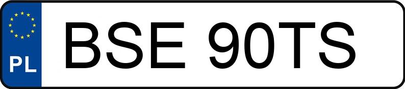 Numer rejestracyjny BSE90TS posiada  