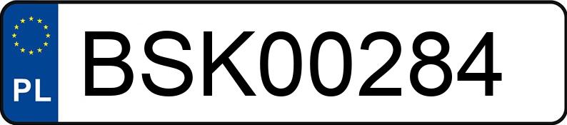 Numer rejestracyjny BSK 00284 posiada AUDI A4 1.9 TDi Kat. B5 A4 1.9 TDi Kat. B5 - BSK00284