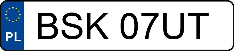 Numer rejestracyjny BSK 07UT posiada FIAT PANDA - BSK07UT