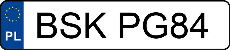 Numer rejestracyjny BSK PG84 posiada BMW 316 KAT - BSKPG84