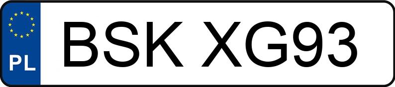 The registration number BSK XG93 has VOLKSWAGEN Golf V 1.9 TDi MR`03 E4 Entry - BSKXG93