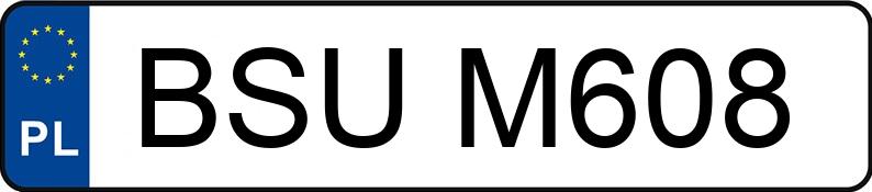 Numer rejestracyjny BSU M608 posiada SAM  - BSUM608