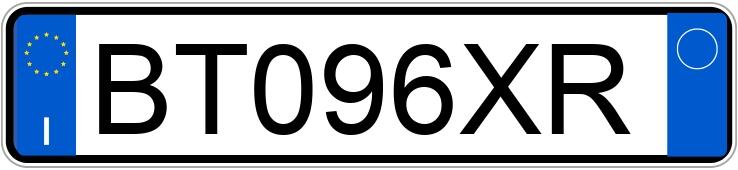 Numer rejestracyjny BT096XR posiada LANCIA Y