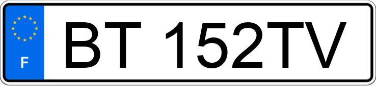 Numer rejestracyjny BT152TV posiada PEUGEOT 205